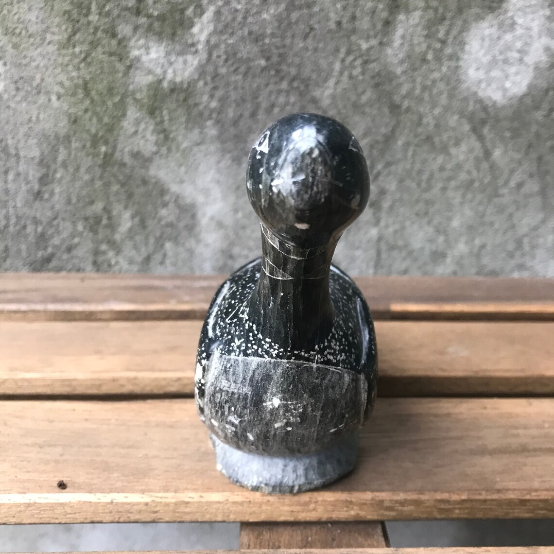 Soapstone Carving Black Stone Loon Inuit Sculpture Signed Etsy Canada