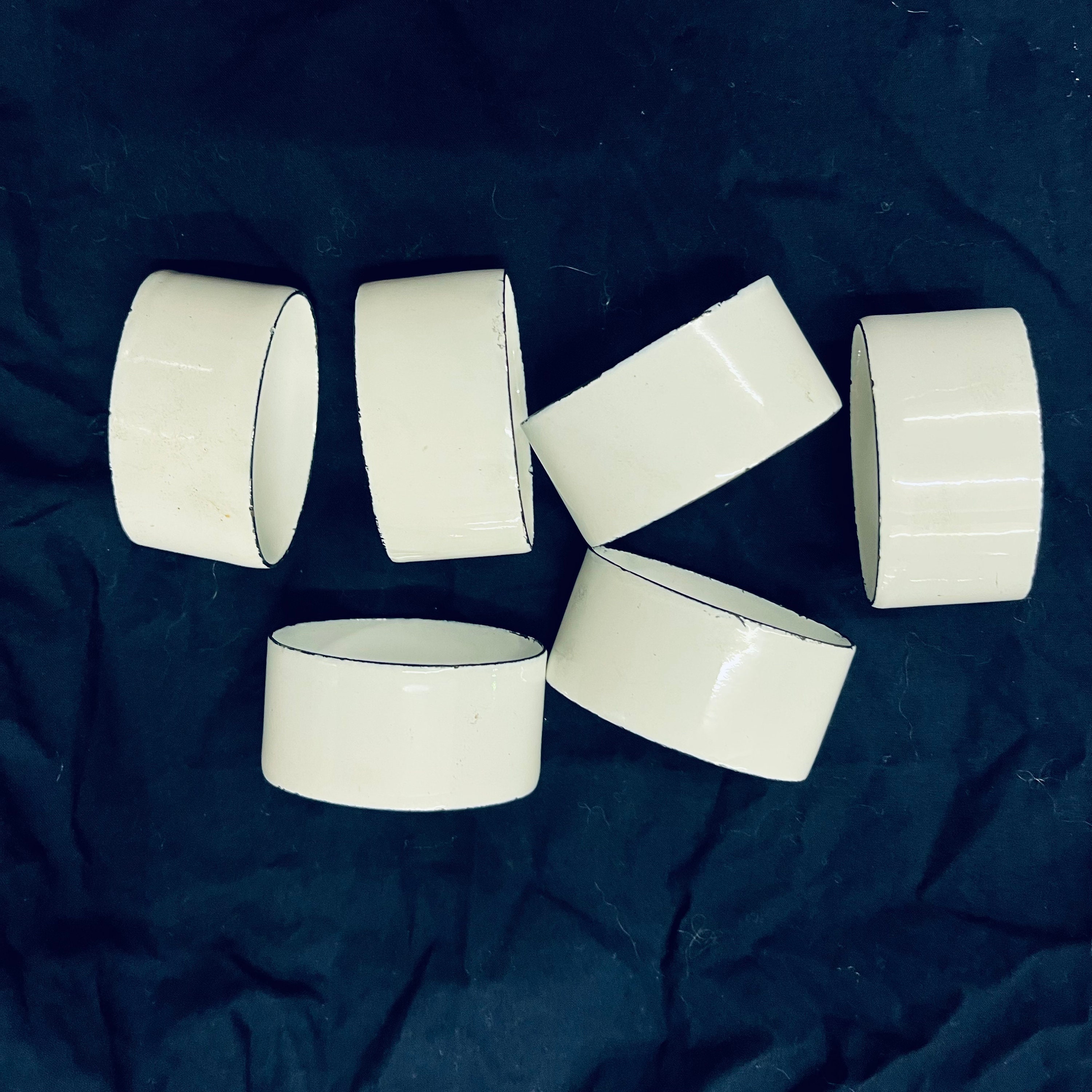 Vintage IKEA Heder Designed by Katarina Brieditis Enamel White and Blue