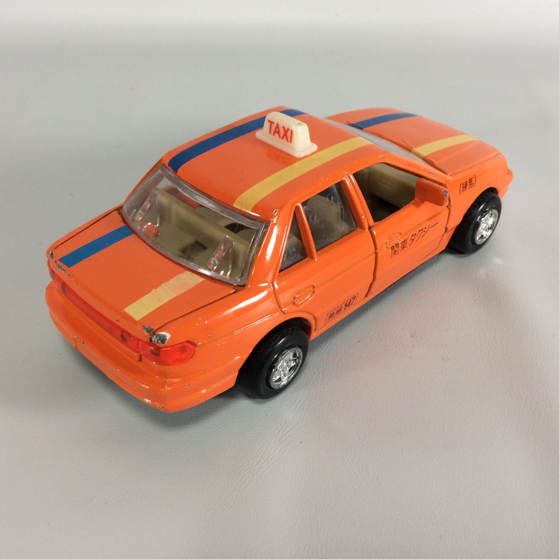 Taxi Diecast Car Japan Characters Made In China 147 Orange Etsy 日本