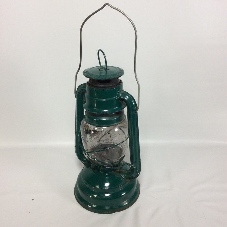 Vintage Lantern Oil Lamp Lamplight Farms Green Enamel Vintage Etsy