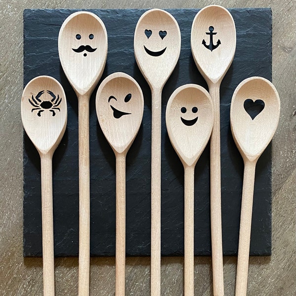 Smiley Emoji Wooden Spoon