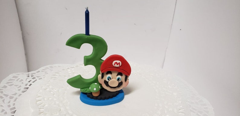 Mario inspired candle numbers