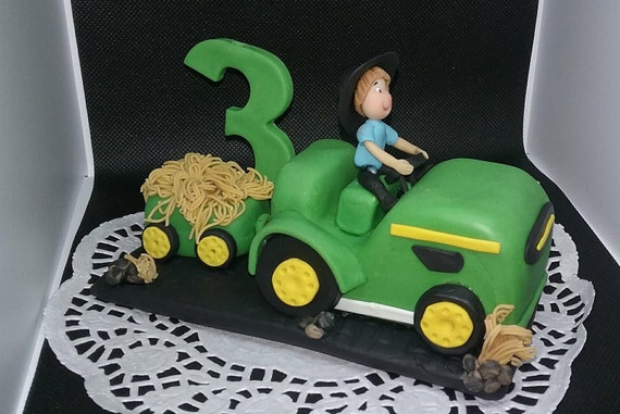 Topper De Gateau De Tracteur De Ferme Etsy