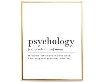Funny Psychology Definition Print Printable Wall Art Psychology Gift For Psychologist Gift Psychologist Office Decor Coworker Gift For Him