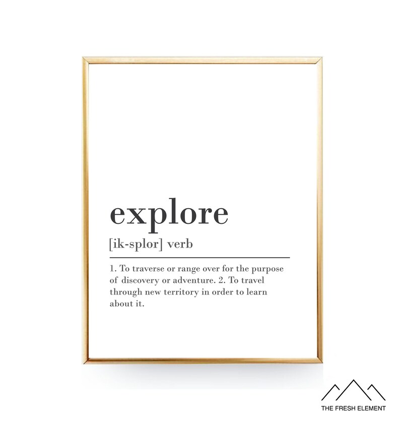 Explore Definition Print DIGITAL DOWNLOAD Explore Print Etsy