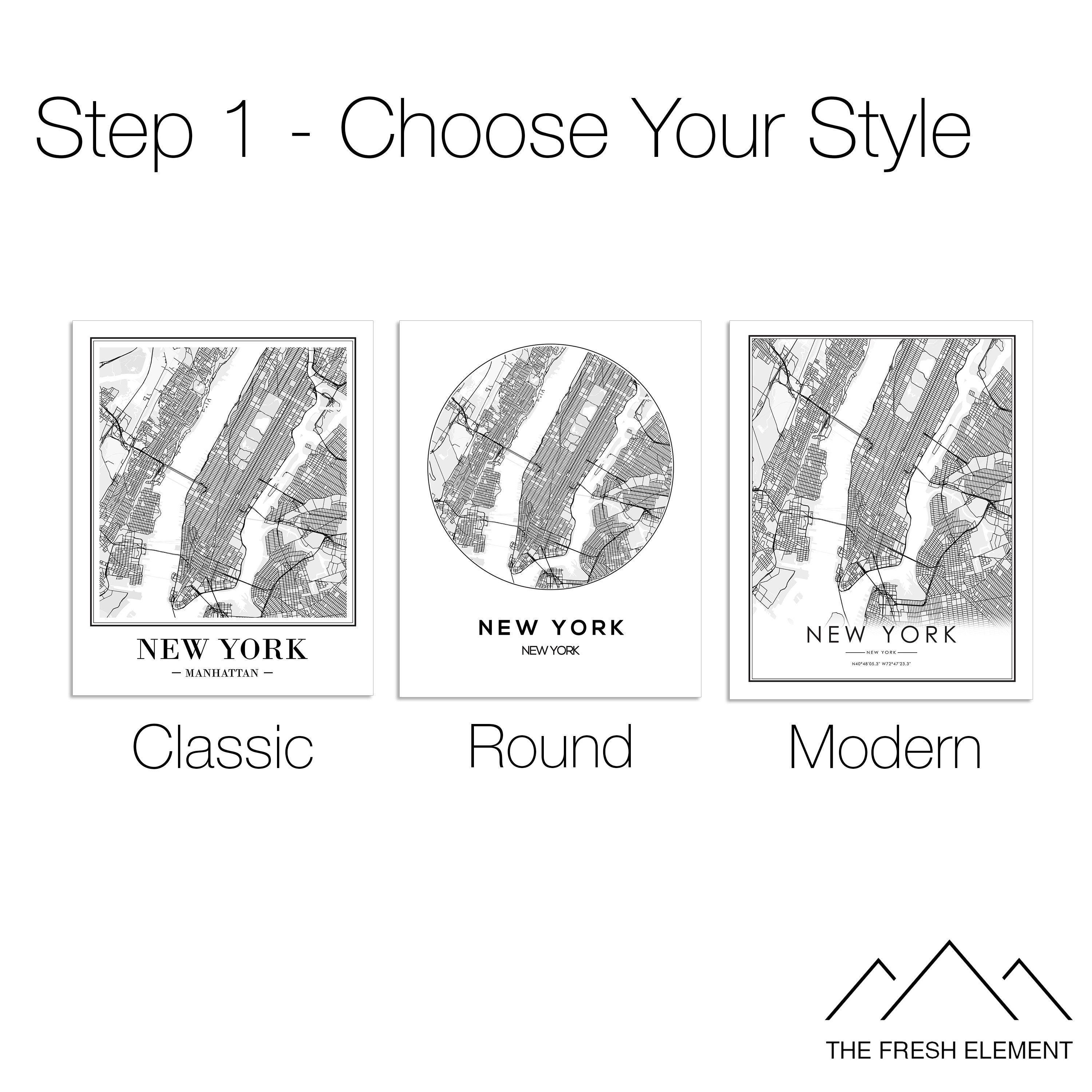 Custom Map Print Printable Map INSTANT DOWNLOAD Map Any City Etsy