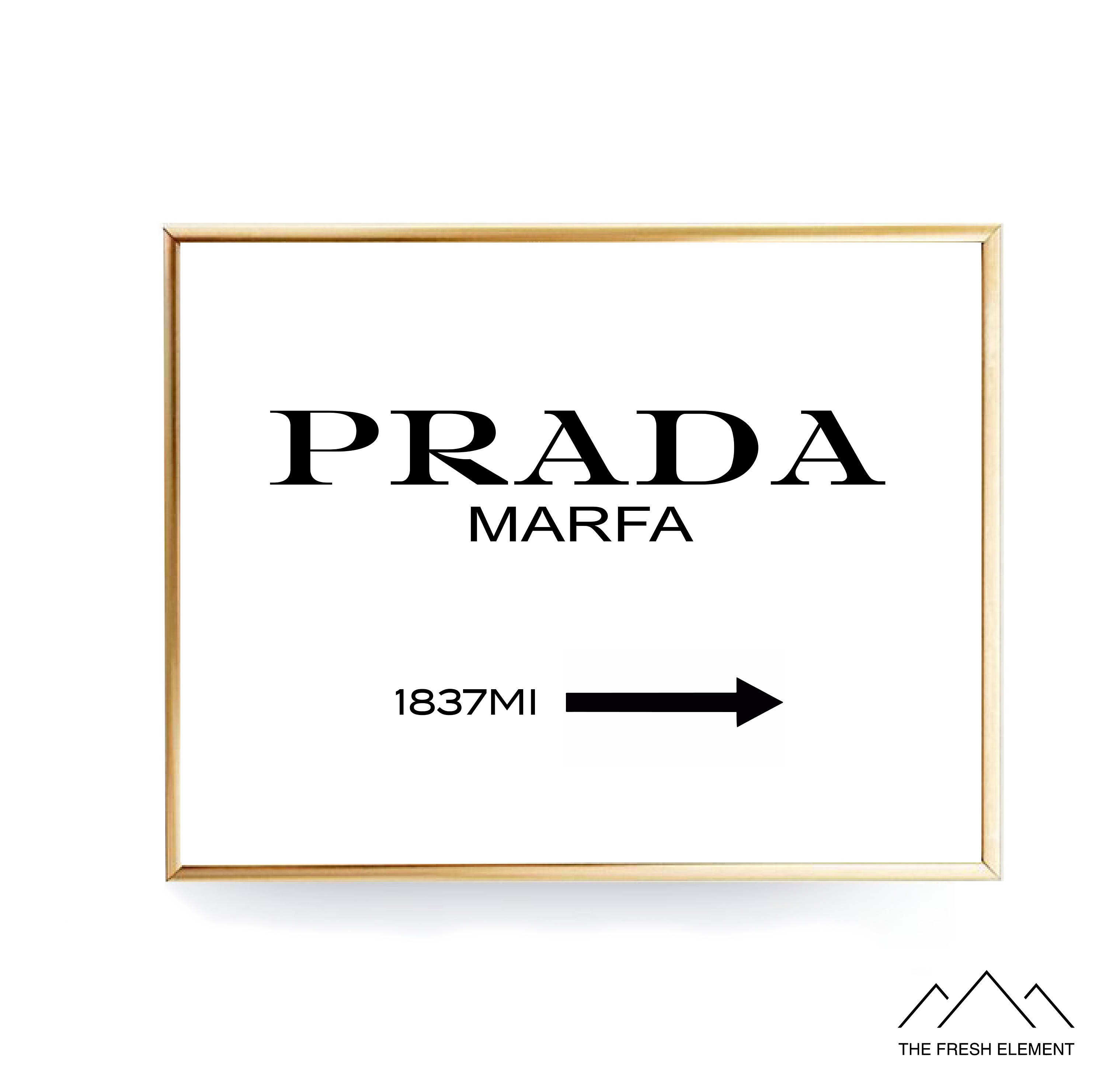 Prada Marfa Print Black and White Fashion Poster Gossip Girl | Etsy
