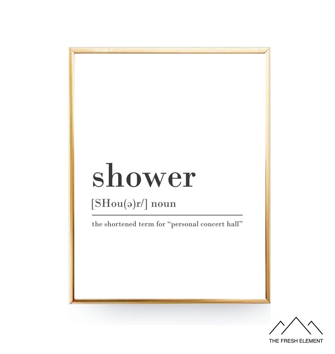 Shower Definition Print Definition Printable Art INSTANT Etsy Canada
