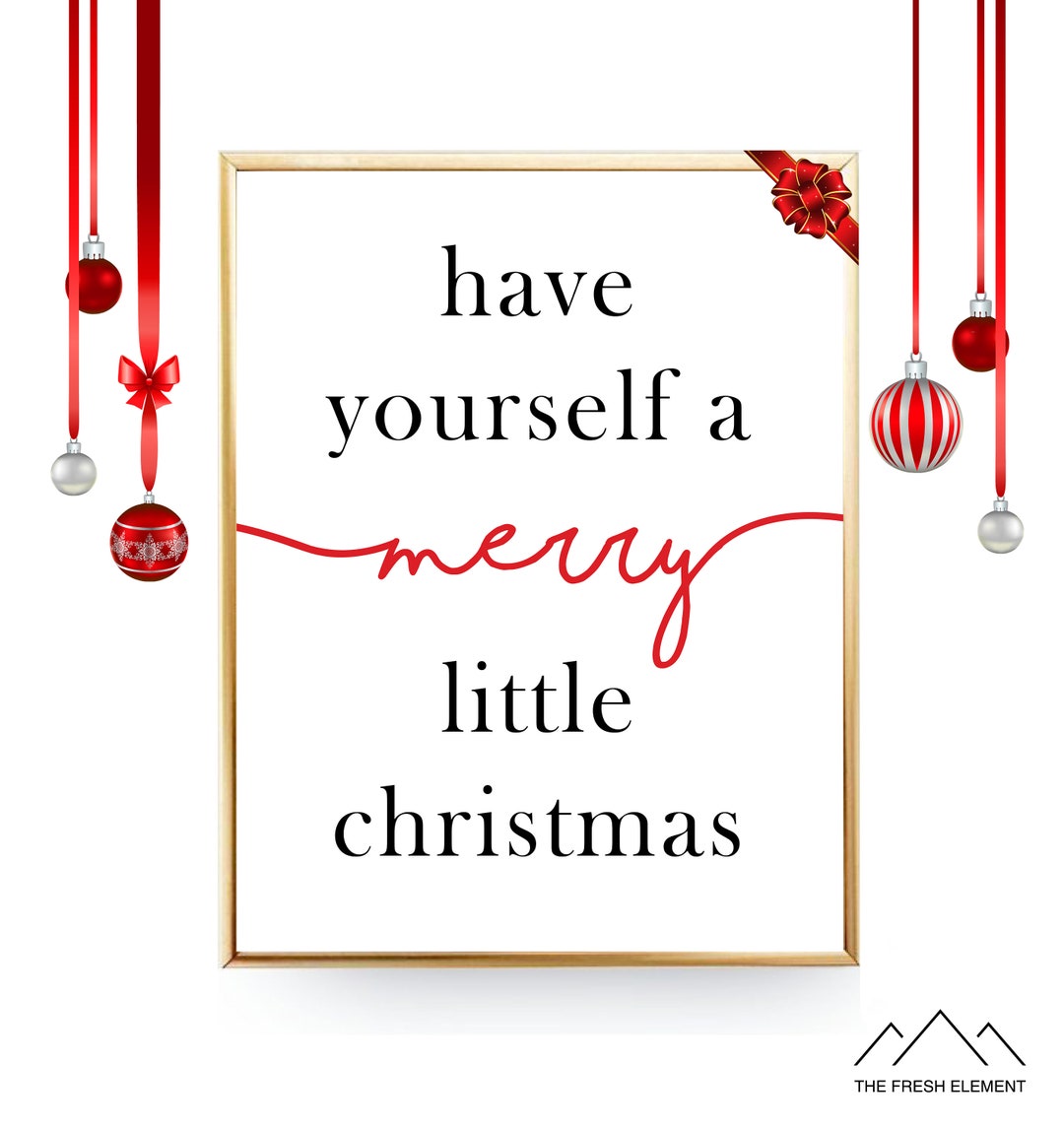 Have Yourself A Merry Little Christmas PRINTABLE Wall Art Christmas