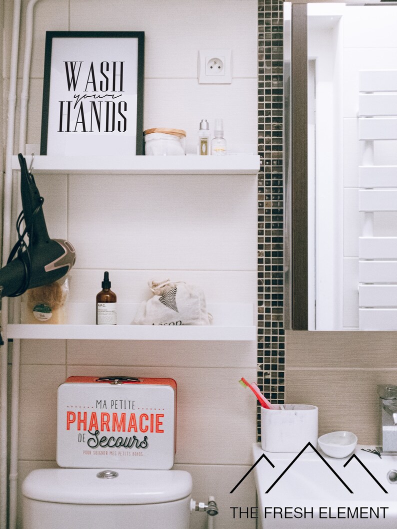 Wash Your Hands Sign Bathroom Printable Wall Art Wash Hands Etsy