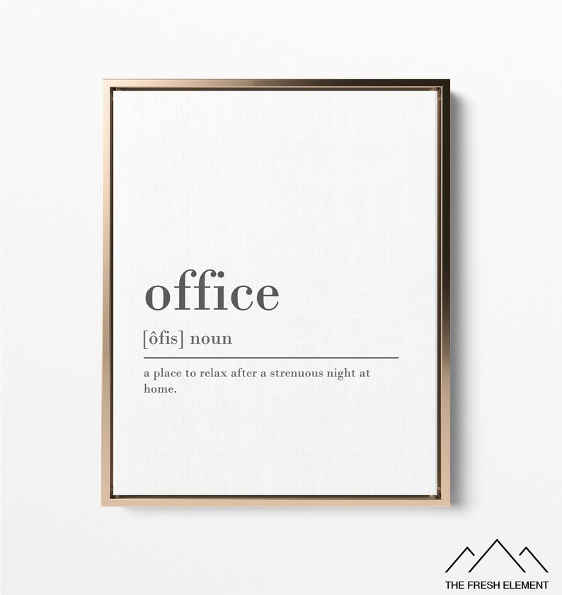 Office Definition Printable DIGITAL DOWNLOAD Funny Definition Etsy