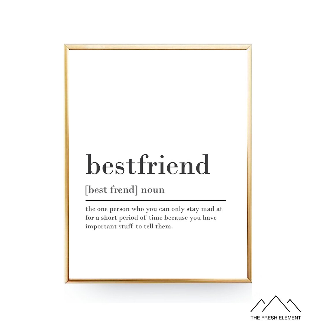 Bestfriend Definition Print Bestfriend Gift for Best Friend Definition PRINTABLE Gift for BFF