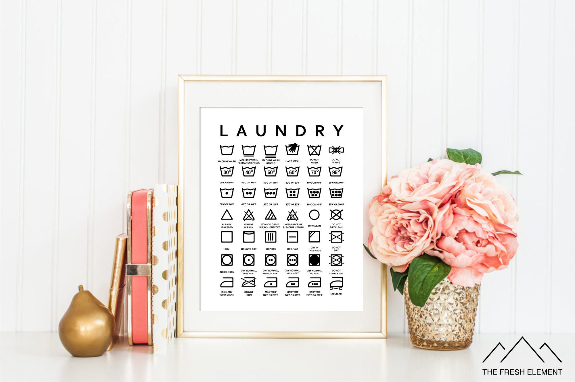 Wäschezimmer Dekor Wäsche Zeichen Wäsche Symbole druckbare | Etsy