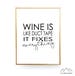 Wine Is Like Duct Tape It Fixes Everything DIGITAL DOWNLOAD Printable Wall Art Funny Wine Print Kitchen Print Wine Quote Wine Lover Gift Art 