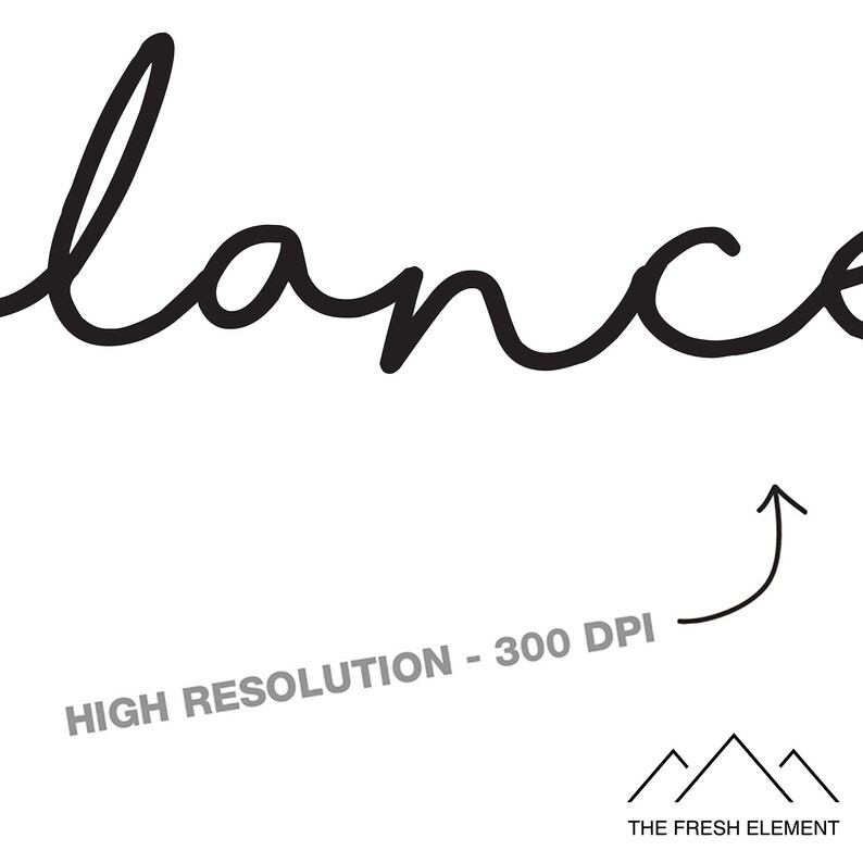 Balance PRINTABLE Wall Art Balance Print Yoga Print Etsy