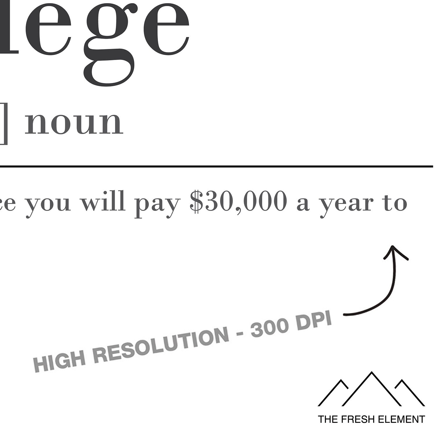 College Definition Print Dictionary Art Print Home Decor Etsy Australia