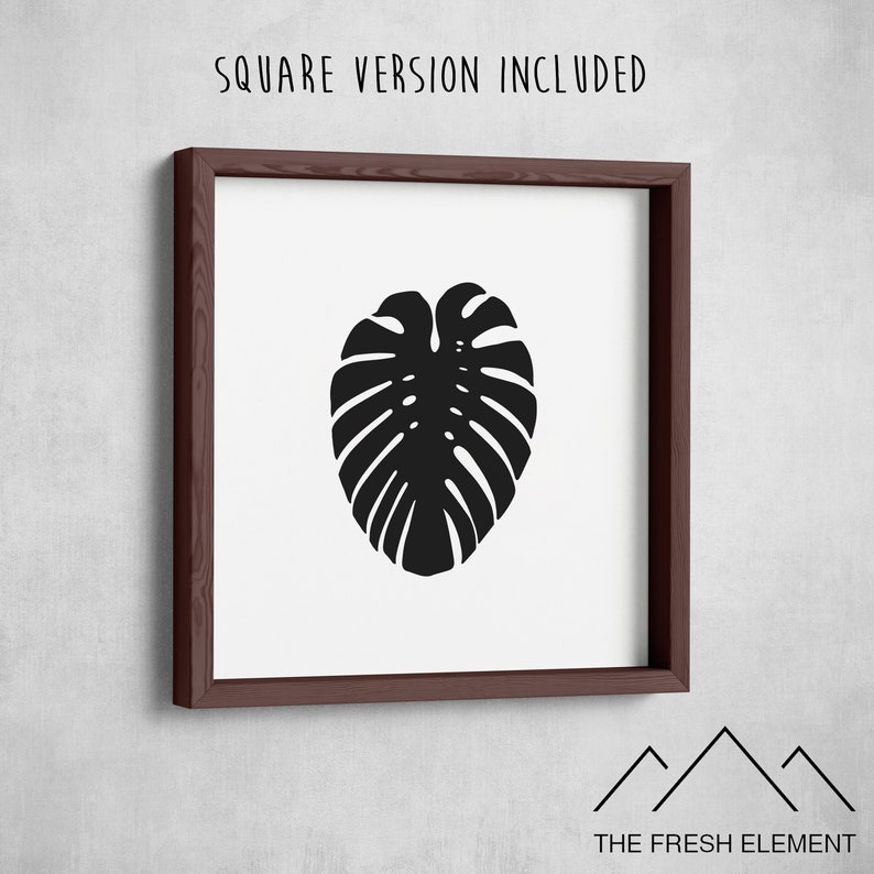 Monstera Leaf Print Monstera Printable Wall Art Botanical Etsy Canada