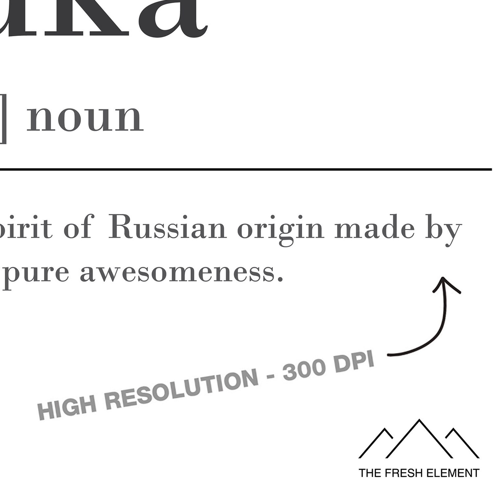 Vodka Definition Print Printable Definition Poster DIGITAL Etsy Canada