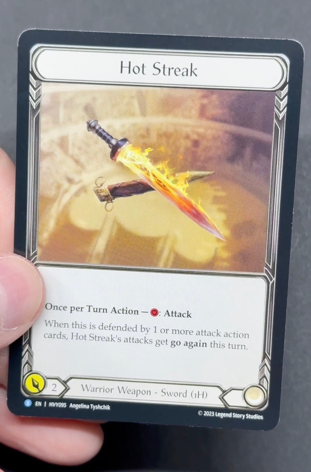 Hot Streak Left Alt Art Foil Weapon Alter Flesh and Blood Etsy