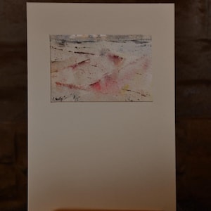 Tarjeta acuarela original, acuarela abstracta, pintura miniatura, tarjeta felicitación, tarjeta moderna, tarjeta A6, regalo tarjeta