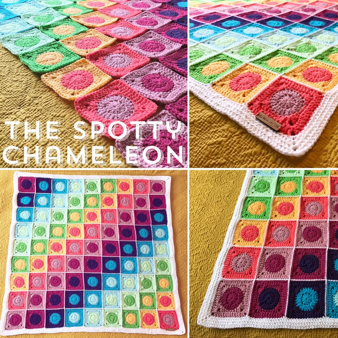 The Spotty Chameleon Crochet Blanket Pattern - Etsy