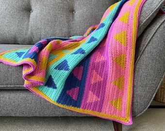 Towering Triangles Blanket - Crochet Pattern