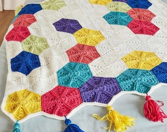 Very Hexie Blanket Crochet Pattern