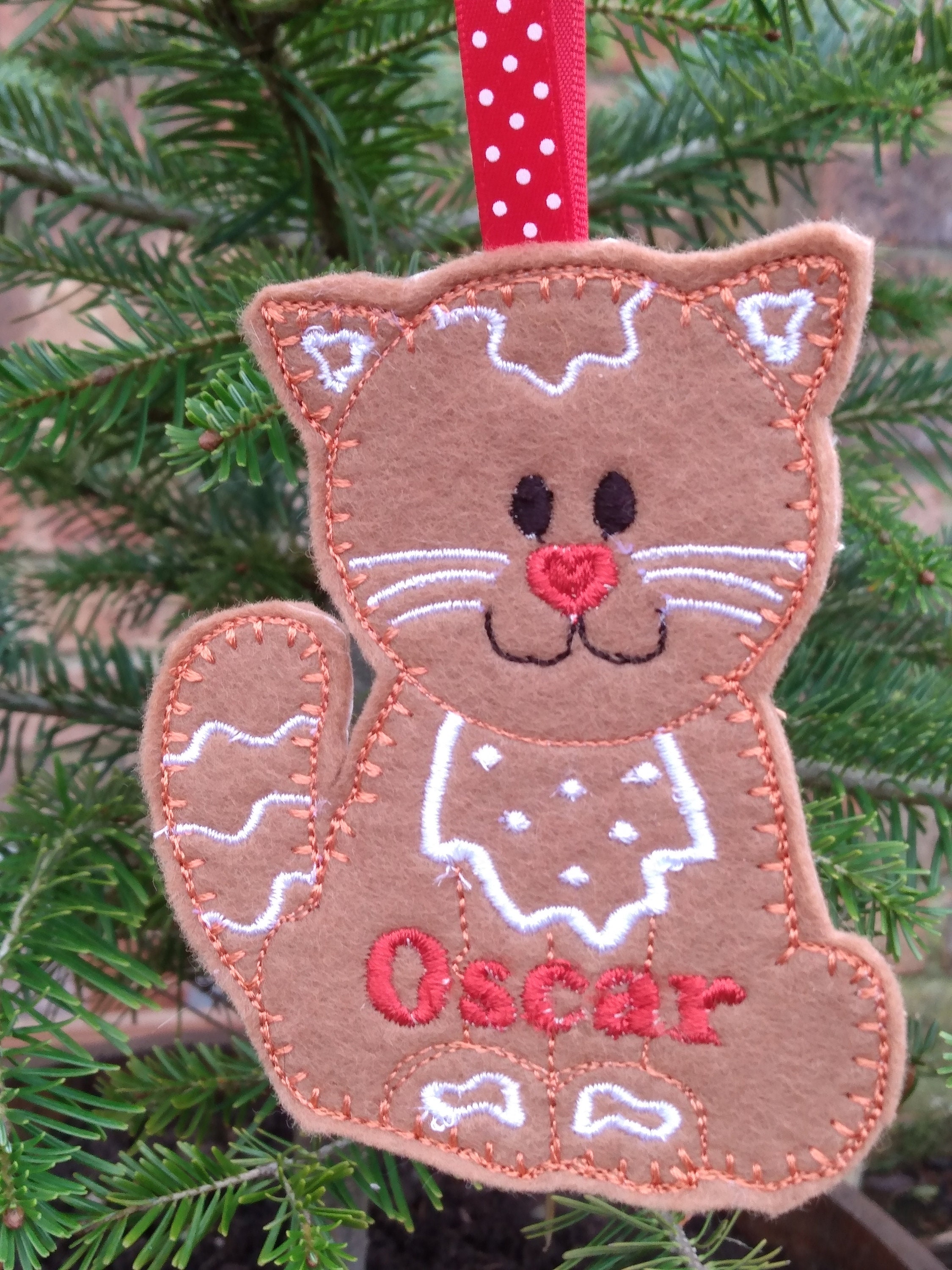 Personalised Cat Decoration Felt Christmas Tree Decoration personalised-cat-decoration-felt-christmas-tree-decoration