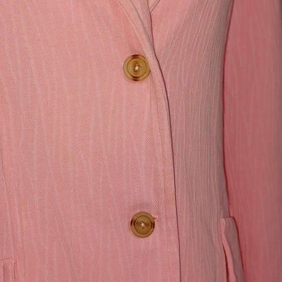 True Vintage 1970s Pink Pant Suit Blazer, Texture… - image 4