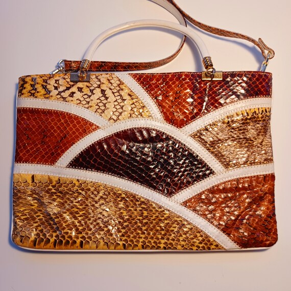 vintage clutch bag / python snake lizard / Suprem… - image 1
