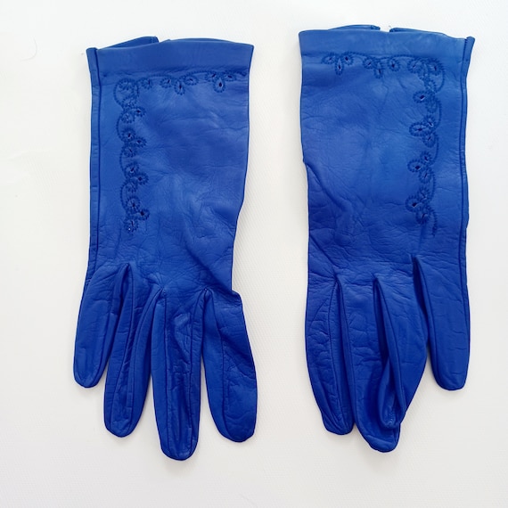 Vintage smooth fine leather driving gloves for a … - image 1