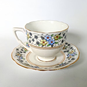 Gladstone Bone China Made in England Collectible Cup and Saucer
