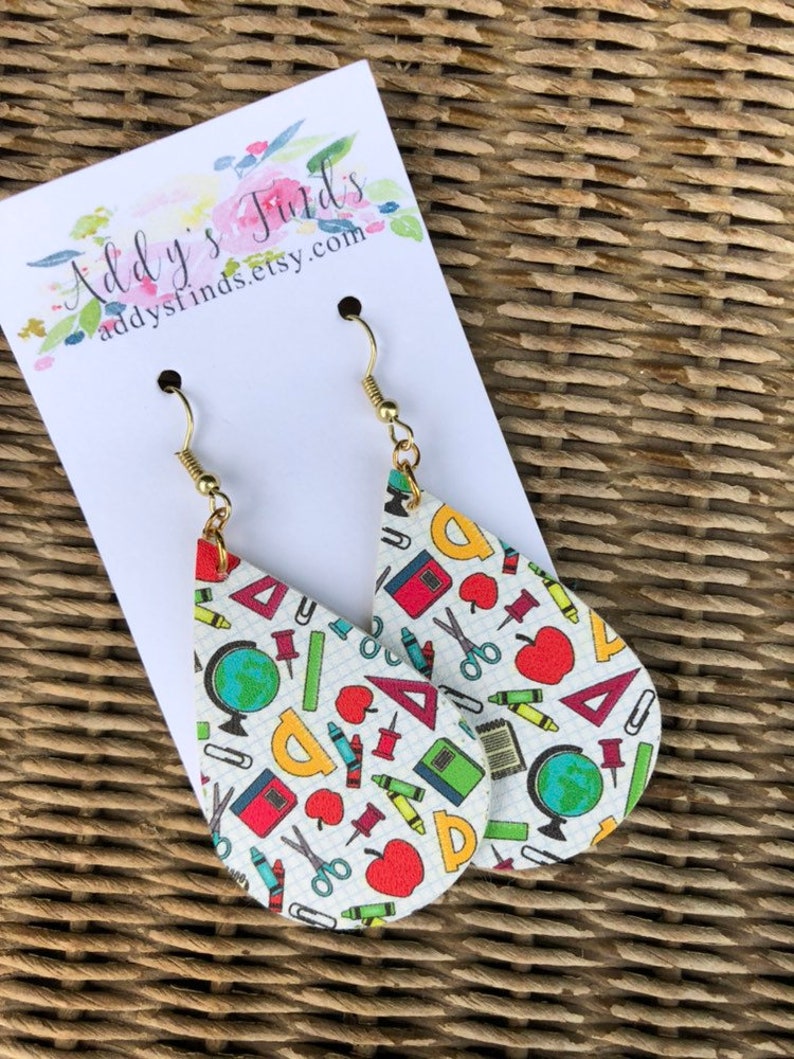 Back to School Earrings Earrings for Teachers Teacher Etsy