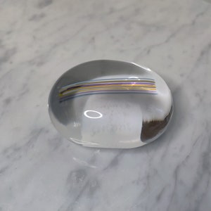 Kosta Boda Signed Bertil Vallien Art Glass Paperweight