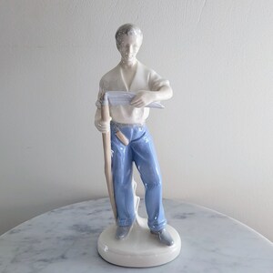 Gräfenthal Figure - Vintage Porcelain Man with Scythe