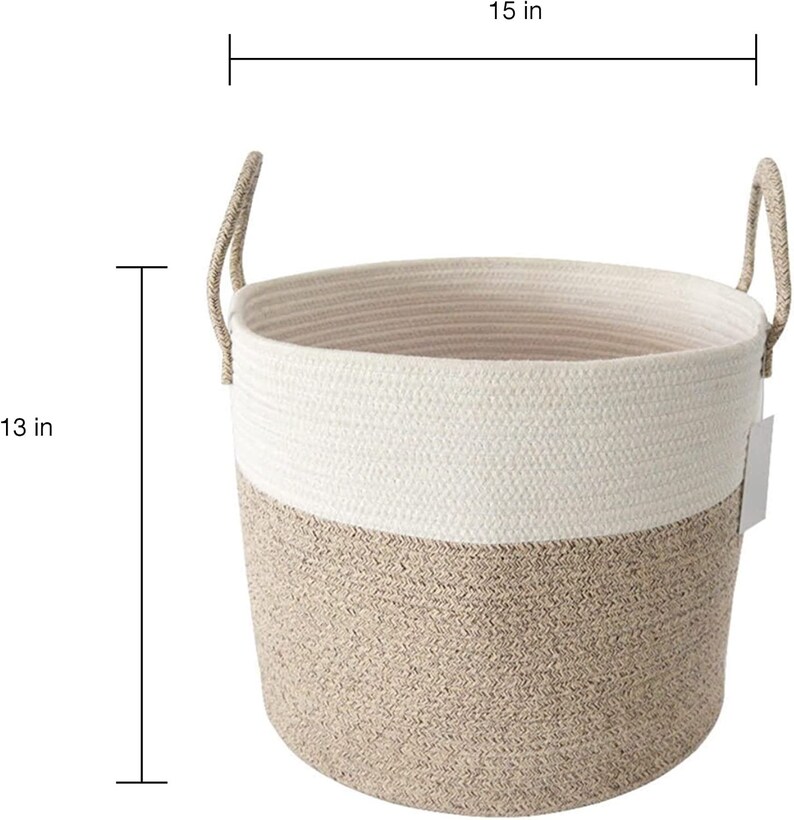 Large Woven Collapsible Eco Friendly Laundry Basket 15 X 13 Etsy