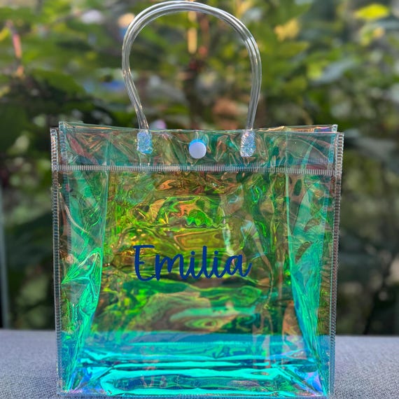 SET OF 20 Personalized Iridescent Party Favor Bag for Birthdays Halloween Bridal Shower Bachelorette