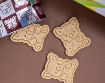 Biscotti per cani a forma di koala / Biscotti al latte di capra, avena e semi di lino (confezione da 6)
