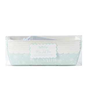 Snowflake Paper Loaf Pans / Let It Snow / Snowflake Loaf Pans / Light Blue Christmas Loaf Pans /Holiday Loaf Pans/Holiday Breads/Gift Giving