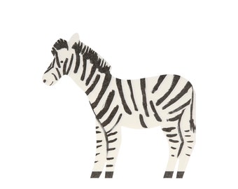 Zebra Napkin / Safari Zebra Napkin / Safari Party Napkin / Safari Party / Let's Get Wild / Party Like An Animal / Animal Party Plate /Zebra