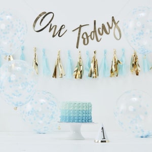 Blue Cake Smash Kit / First Birthday / Cake Smash Prop / Blue Cake Smash Kit / One Today / Blue and Gold Decor /