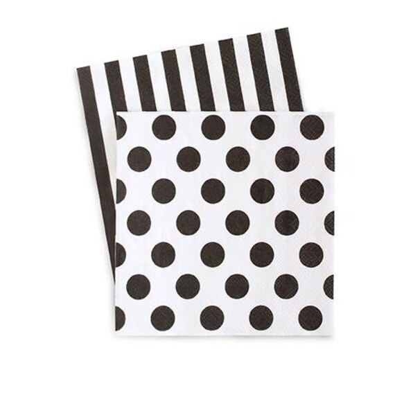 Black and White Napkins / Black and White / Black Stripe Etsy