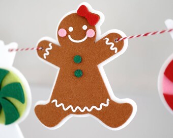 Gingerbread Cookies and Candy Felt Garland