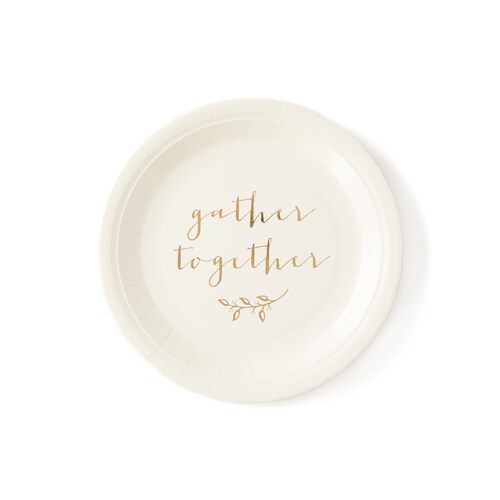 Thankful & Grateful Plate Set Thanksgiving Paper Plates Etsy