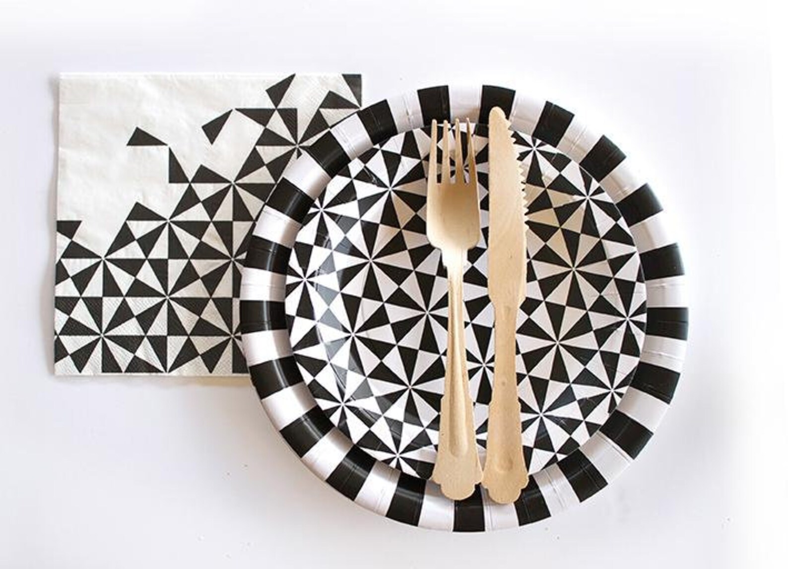 Black and White Napkins / Black and White / Black Stripe Etsy