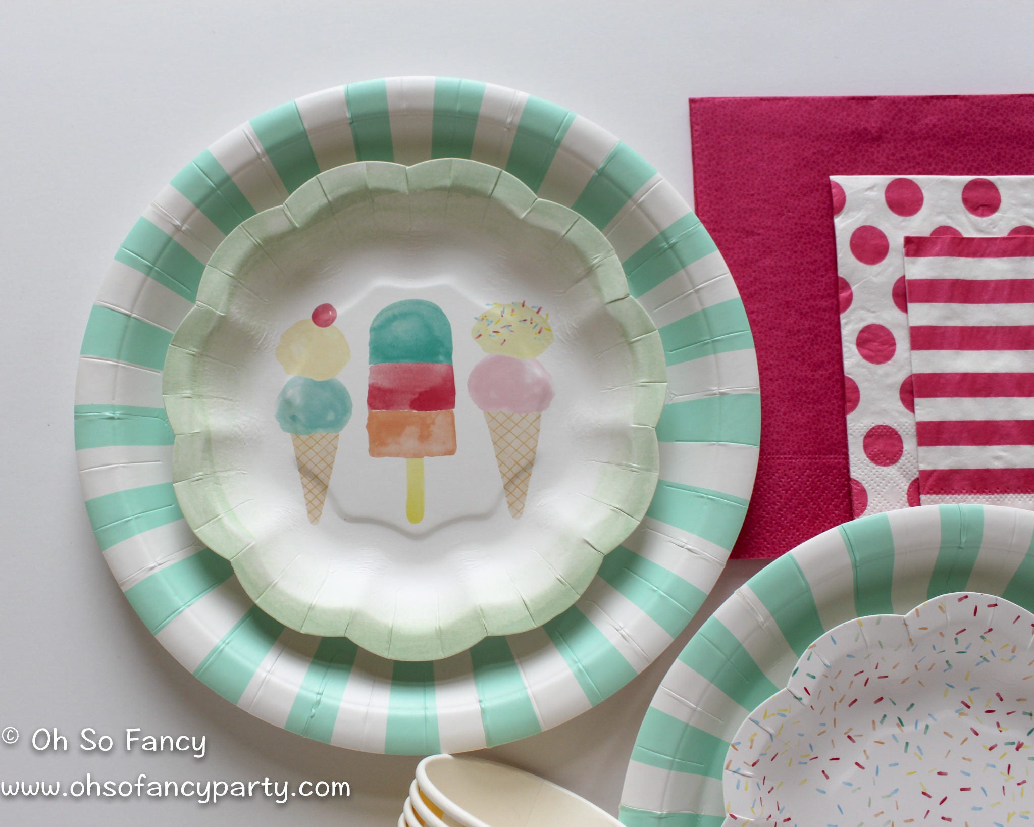Mint green paper plates cheap