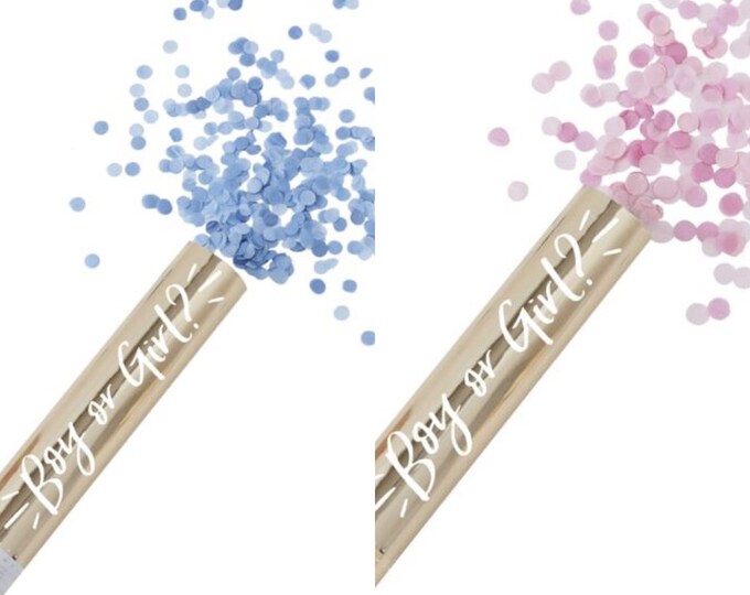 Gender Reveal Confetti Cannon / Boy or Girl Gender Reveal / Etsy