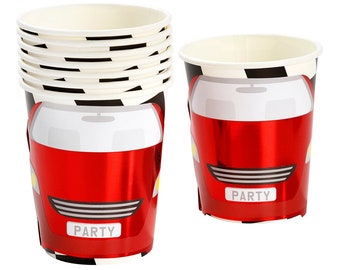 Race Car Cups / Racing Cups / Car Party Cups / Race Car Party / Race Car Birthday / Race Car Party Supplies / Race Car Paper Cups