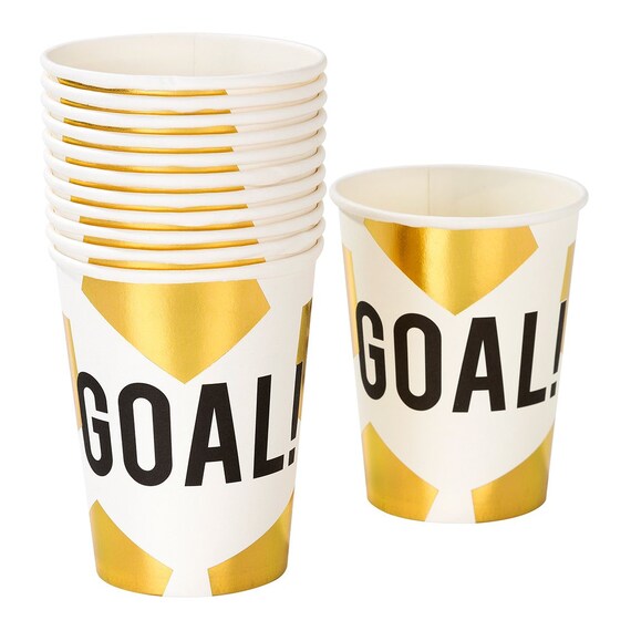 Soccer Cups / Soccer Ball Cups / Soccer Party / World Cup Party / Soccer Paper Cups / Tailgate Party / Soccer Tableware