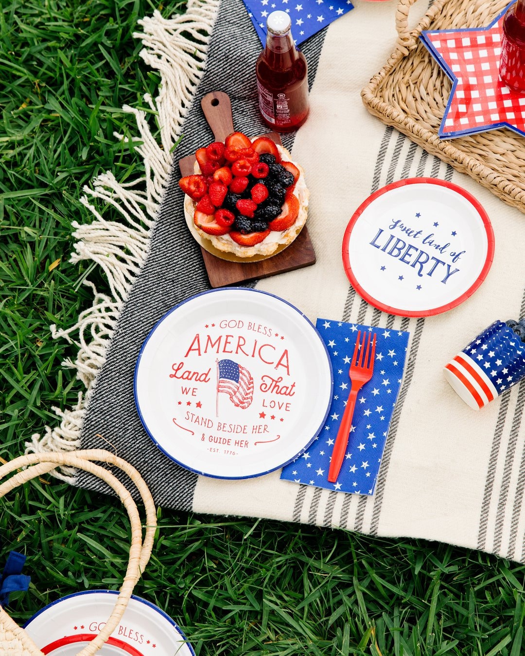 Sweet Land Of Liberty Small Plates / Party Plates / Memorial Etsy